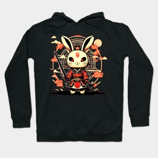 Japanice Rabbit Samurai Hoodie